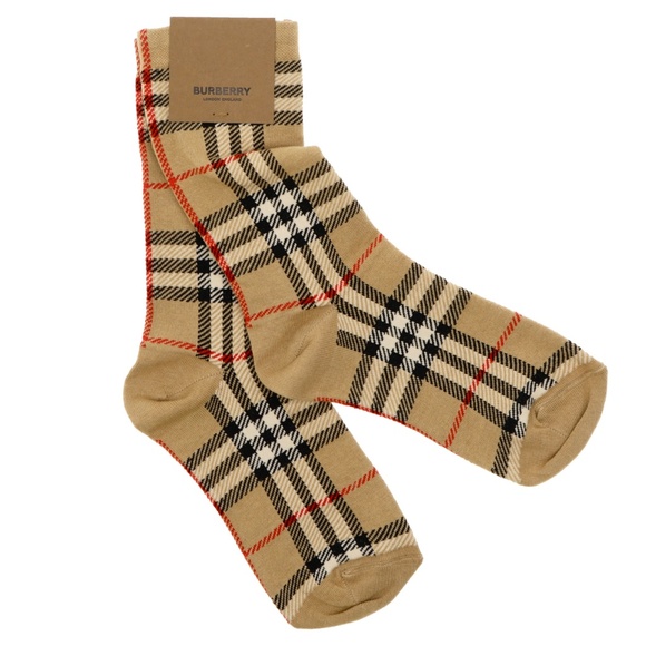 Burberry Woman Socks House Check Size Small New - Picture 2 of 3